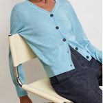 MM.LaFleur The Rosalia Pointelle Cardigan - Light Merino Sz XL Photo 0