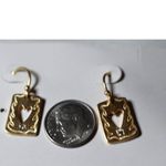 NIP Trades Of Hope Delicate Gold Tone Engraved Heart Fish Hook Y2K Earrings Photo 1