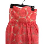 Trixxi Floral Print Lace Dress Sweetheart Neck Keyhole Back Strapless Sz 3 NWT Photo 1