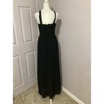 Lucy Paris  Black Fit And Flare Maxi Cocktail Dress M Photo 2