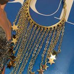 Anthropologie New Stella & Ruby Crystal Star cascading chain fringe statement Hoop earring Photo 7