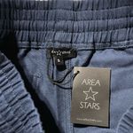 Area Stars New Drawstring Waist Raw Hem Cropped Pants Ali Navy Blue Size Small Photo 13