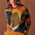 Sézane Sezane Nahla Sweater In Fall Foliage Wool Mohair Size XXL Photo 0