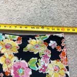 VTG Floral Skirt Tiered Ruffle Midi Stretch Small Cottagecore Fairycore‎ Boho Black Photo 7