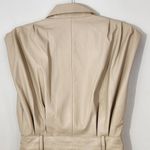 Grey Lab Cream Leather Romper NWT Size Small Cream Faux Leather Short Romper Photo 4