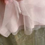 White House | Black Market  Floral Red Flower Pink Mesh Top, Small Photo 4