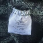 Olive & Oak  Green & Black Striped Cowl Neck Drawstring Sweater Size S Photo 4