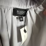 NWT Bluzat Metallic Mini Dress Women's Silver Size X Photo 5