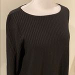 Eileen Fisher  Black Tencel Stretch Rib Shift Dress Photo 7