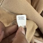 Aerie Womens Sz L Tan Brown Oversized Distressed V Neck Pullover Hoodie Comfy Photo 9