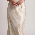 Sabina Musayev Raya Dress Cream Ivory‎ Women's XS Blossom Sequins Satin Maxi Photo 0