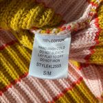 By Together  Boxy Cropped Oversized Striped Ribbed Short Sleeve Sweater Size S/M Photo 6