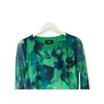 Cider  Green Mesh Boat Neck Floral Maxi Dress Women's Size Large Photo 3