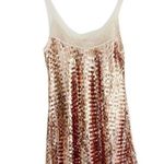 Free People gold disco sequin dress mini spring party boho sheer classic $110 Photo 1