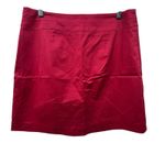 Banana Republic  Dark Pink Raspberry Pleated Skirt Size 8 Lined Cotton Stretch Photo 1