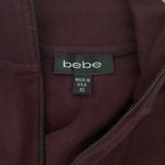 Bebe Y2K BNWOT  logo zip up track jacket size XS rare burgundy rhinestones Photo 3