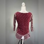 Lucky Brand CLEARANCE! Burgundy Peasant Top Size XS EUC Photo 1