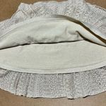 Maje Tiered Ruffle Sparkle Natural Metallic Crochet Mini Skirt, Size 3 Photo 6