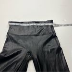 Spanx  Black Faux Leather Black Leggings Womens‎ Size Medium Petite Pull-On *FLAW Photo 5