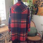 Vintage 60s Mary Redston Original Orange & Navy Plaid Button Up Pea Coat Size undefined Photo 1