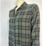 ZARA  premium denim collection green plaid shirt dress size small Photo 6