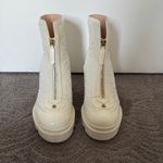 Gucci  Trip Zip Front Combat Boots White Rhombus GG Quilted Block Heel Size 37.5 Photo 1