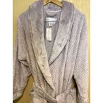Carole Hochman Plush Lavender Robe, size Extra Large. Shawl Collar, Basket Weave Photo 1