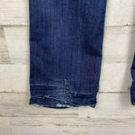 MEK Boulder Lowrise Bootcut Jeans sz 25 32 Button Flap Pockets Distressed Grunge Blue Photo 6