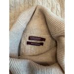 Sacoor Brothers Lambswool Sweater Vest Womens Large Beige Cable Knit Brown Photo 4