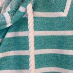 Keren Hart NEW Jade & White Full Zip Striped Hoodie with Back Lace Inlay Size M Green Size M Photo 8