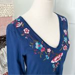Johnny Was  Embroidered Dress Blue Sz S Photo 3