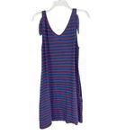 Faherty Cotton Striped Tie Shoulder Florence Dress Nautical Blue Size M Photo 4