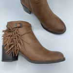 Circus by Sam Edelman Circus Sam Edelman Brown Fringe Ankle Boots Booties 9.5 Jolie Faux Leather Photo 0