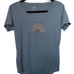 O'Neill O’Neill Light Blue Sun Graphic Scoop Neck Tee Shirt W/50+ UPF Size Medium. Photo 0