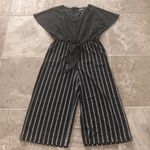 Luxology Jumpsuit Tie-Front Stripe & Polka Dot Print Plus Size 14 NWT Photo 11