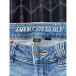 American Eagle Jeans Womens Stretch Wide Leg Cargo Blue Denim Size 0 Long Photo 2