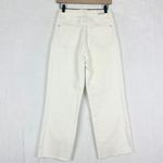 Judy Blue  High Rise Wide Leg Crop Jeans Size 3/26 NEW White Raw Hem Button Fly Photo 3