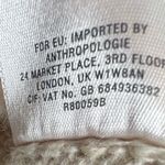 Anthropologie Field Flower Cream Waffle Weave Knit Sweater Crew Neck W1367 Sz M Photo 6