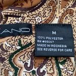 Vintage 90s Maxi Dress Cream Brown Leopard Animal Print Paisley Sleeveless Size M Photo 7