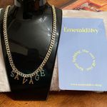 Emerald XO Ivy Savage Queen Affirmation Necklace 18K Triple Plated (Brand New) Gold Photo 2