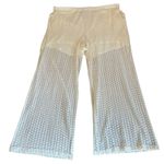 Eloquii Mesh Cream Wide Leg Pants Womens Size 22 to 24 New With Tags Photo 1