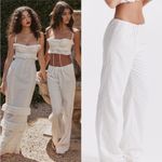 House Of CB 'Frankie' White Broderie Anglais Trousers size XL Photo 1