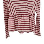 Free People  Striped Peplum Jacket size XS Long Sleeve Zip Up Photo 7