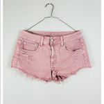 American Eagle ✨AE Pink Low Rise Stretch Denim Booty Shorts✨ Photo 2