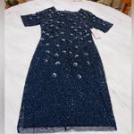 Anthropologie BHLDN Adrianna Papell Petaluma Sequin Dress Size 12 Navy NWT $250 Photo 6