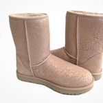 UGG  classic short metallic snow leopard quartz Winter Boots size 7 Photo 0