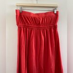 Forever 21 Red Swim Tube Top Coverup Dress Size Large Built-In Bra Beach Photo 5