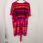 Antik Batik Dress Talencia Fuchsia Striped Silk Size S/38 Short Kaftan Pink Photo 5