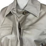 Banana Republic  Small Twill Short Utility Jacket Button-Up Lined Long Sleeve Tan Photo 6