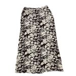 Rena Rowan | Vintage Silk Cream and Brown Full Length Skirt | Size 6 Photo 0